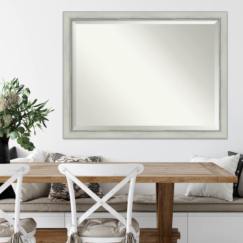 Beveled Wall Mirror - Flair Polished Nickel Frame