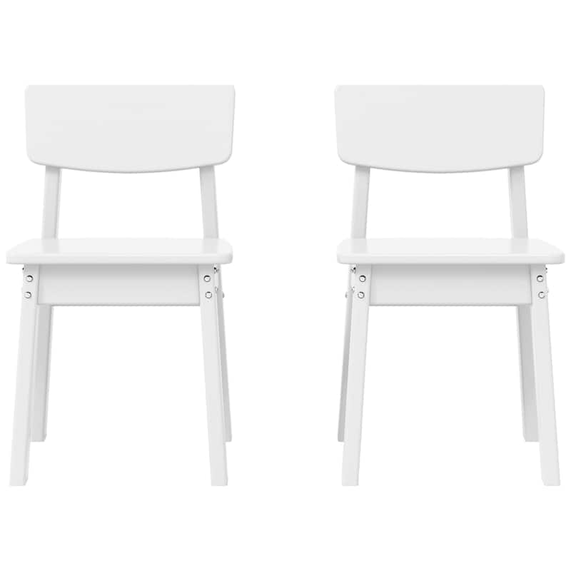 Polytrends Modern Mini Kids Outdoor Dining Chair (Set of 2) - White