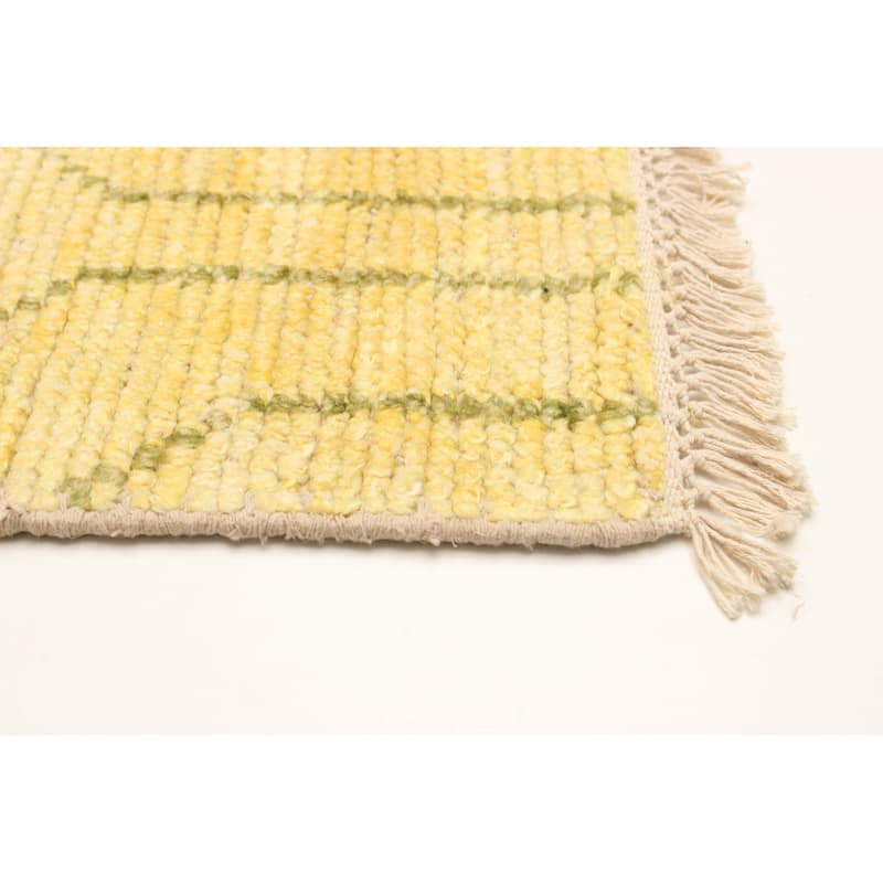 ECARPETGALLERY Hand-knotted Tangier Gold Wool Rug - 5'0 x 7'11