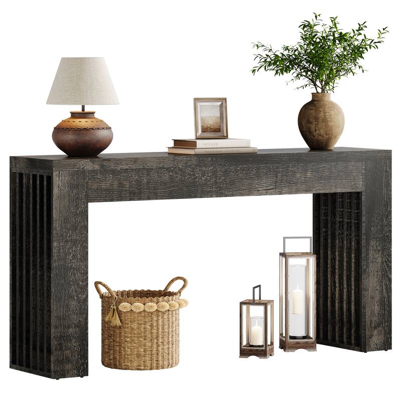 59-Inch Console Table for Living Room, Farmhouse Entryway Table
