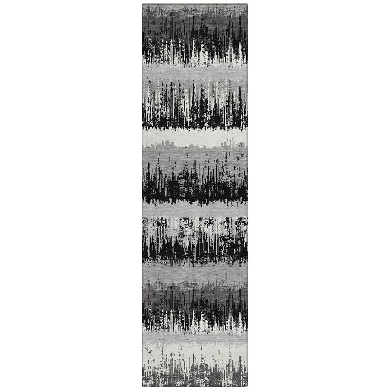 Machine Washable Indoor/ Outdoor Abstract Ombre Chantille Rug