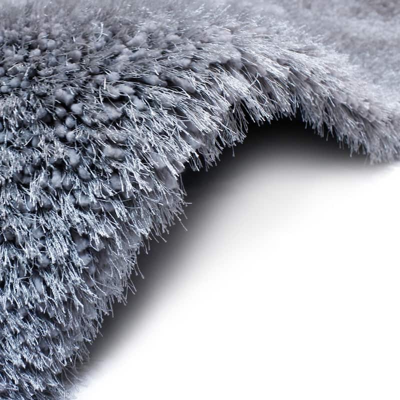 RugBerry Light Gray Shag Area Rug Shaggy Fluffy Soft Thick Pile