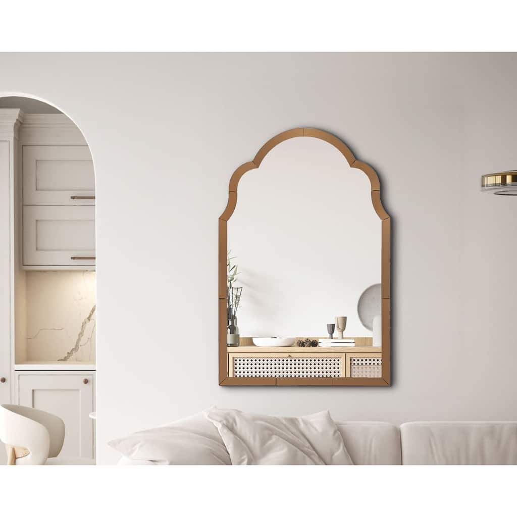 Arch Irregular Decorative Wall Mirror - 36'' H X 24'' W X 0.86'' D
