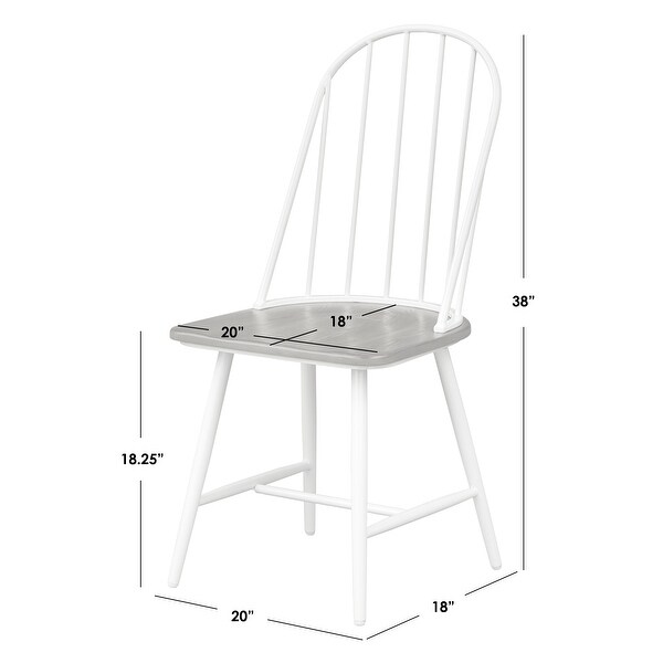 Simple Living Milo Mixed Media Spindle Dining Chairs (Set of 2