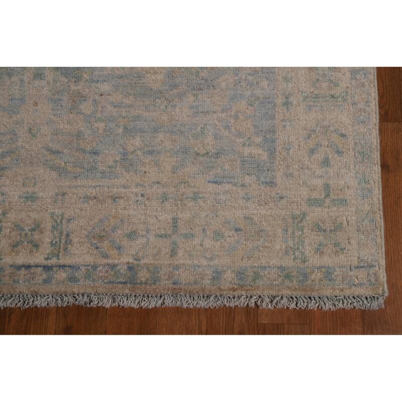 Vegetable Dye Oushak Turkish Oriental Area Rug Handmade Wool Carpet - 3'11" x 4'11"