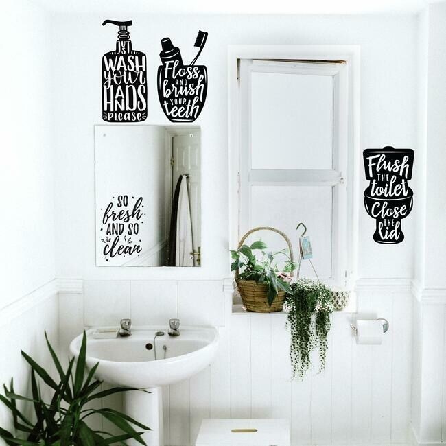 Toilet Rules Wall Quotes Stickers Peel And Stick DIY Removable Wall - View #6