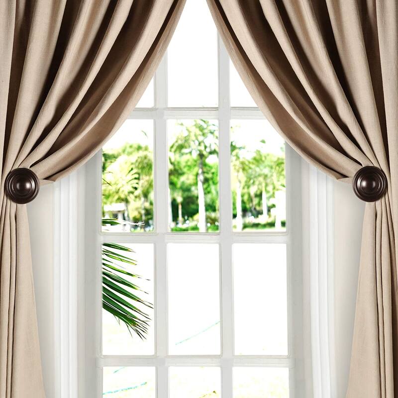 2 Pcs Curtain Holdback for Curtains Wall Mounted Metal Drapery Hook for Door Window Treatment- By Deco Window