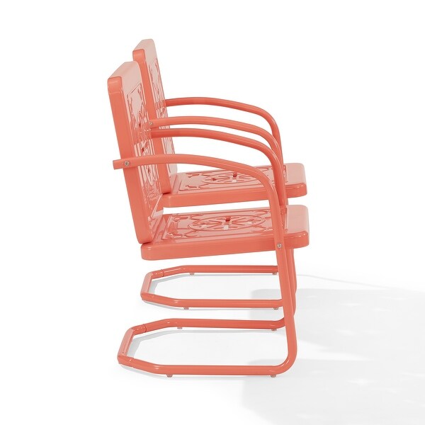 Crosley Azalea 2-Piece Retro Outdoor Chair Set - On Sale - Bed