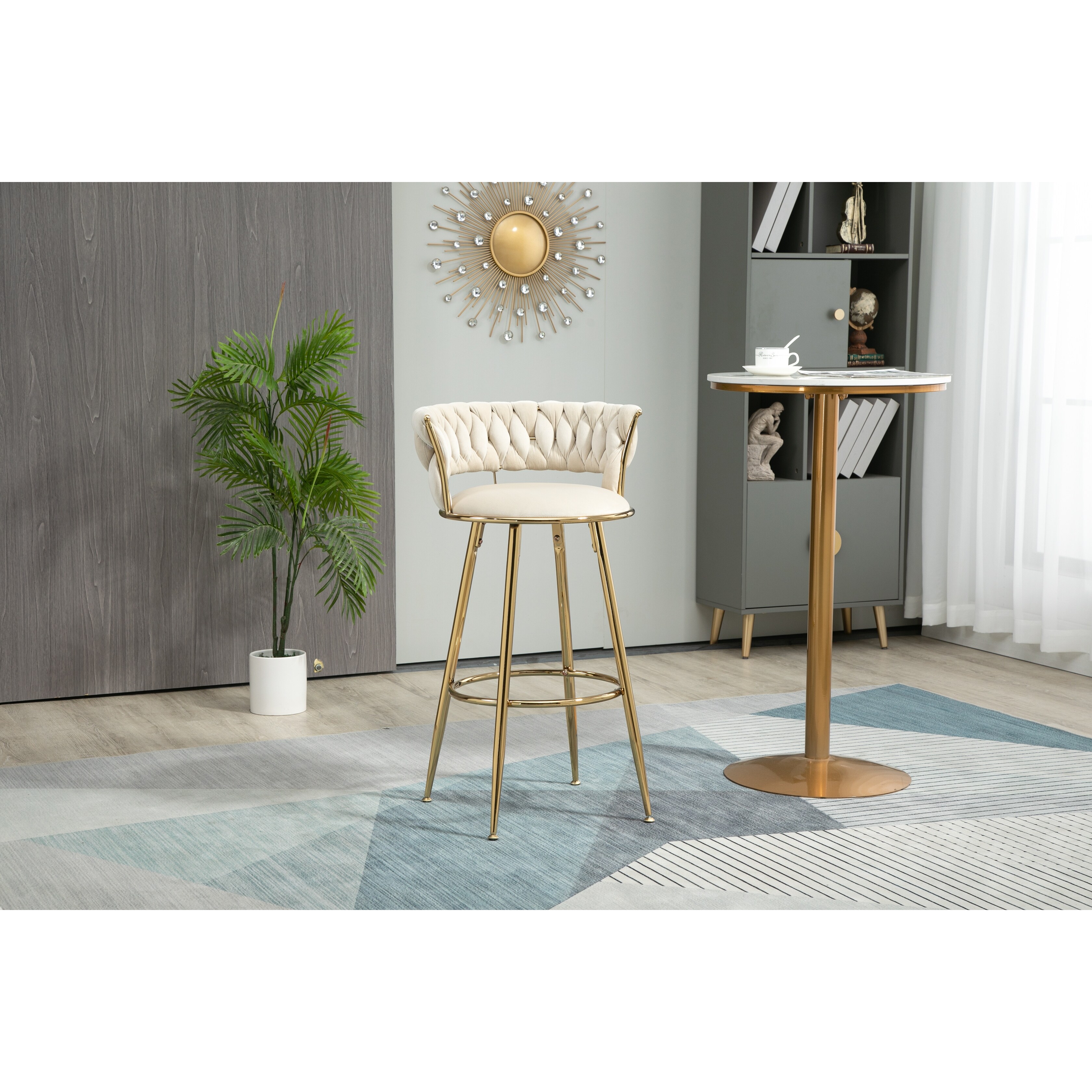 Kendall bar stool mink velvet best sale