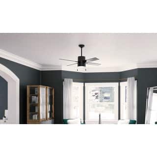 Hunter 52" Beck Ceiling Fan with LED Light Kit and Pull Chain - Transitional, Modern, Industrial, Farmhouse