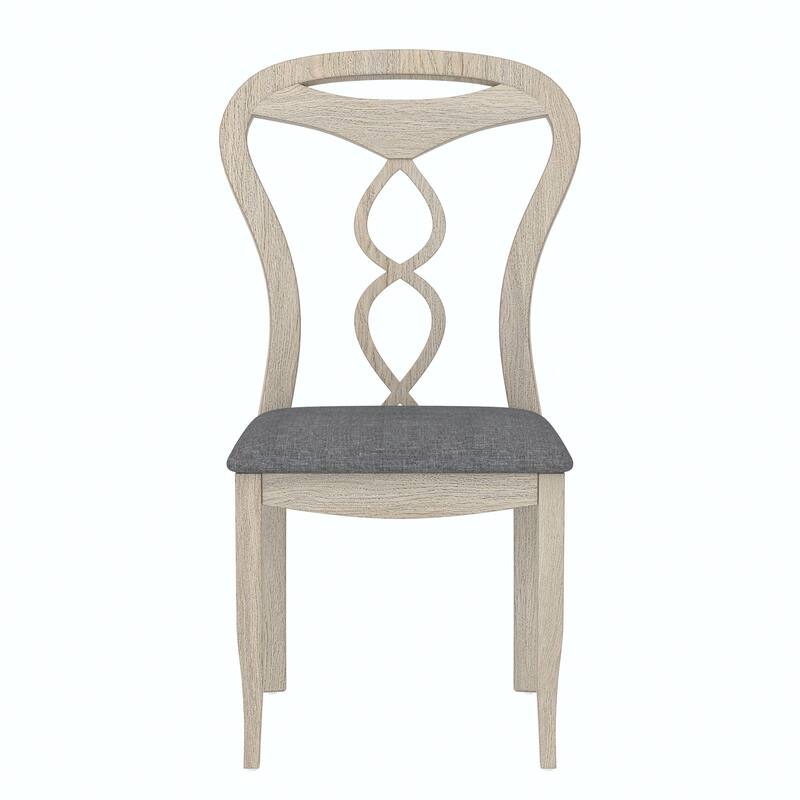Javlergo 5/7-Piece Solid Wood Dining Set with Curved Edge