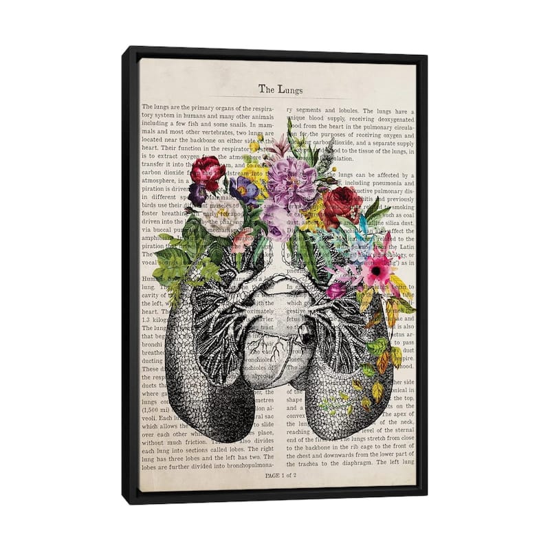 iCanvas "The Lungs" by Aged Pixel Framed Canvas Print - Black - 40x26