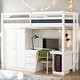 preview thumbnail 2 of 7, Twin Size Loft Bed with Wardrobe, Desk, Drawers, and Open Storage Cabinet, Space-Saving Multi-Functional Design, White