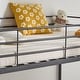 preview thumbnail 15 of 32, Twin Round Pipe Bunk Low Bed Guardrail Angled Ladder Iron Bed USA