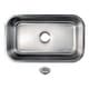 preview thumbnail 3 of 2, Loft Single Bowl Undermount Kitchen Sink with Strainer Stainless Steel/Polished Chrome