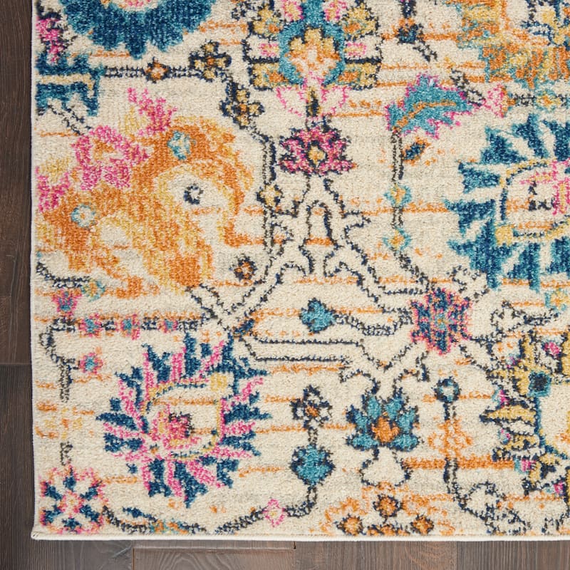 Nourison Passion Boho French Country Floral Area Rug.