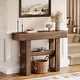 preview thumbnail 25 of 28, 41.34-Inch Farmhouse Console Table, 2-Tier Narrow Sofa Table - 41.34" W x 11.81" D x 31.5" H