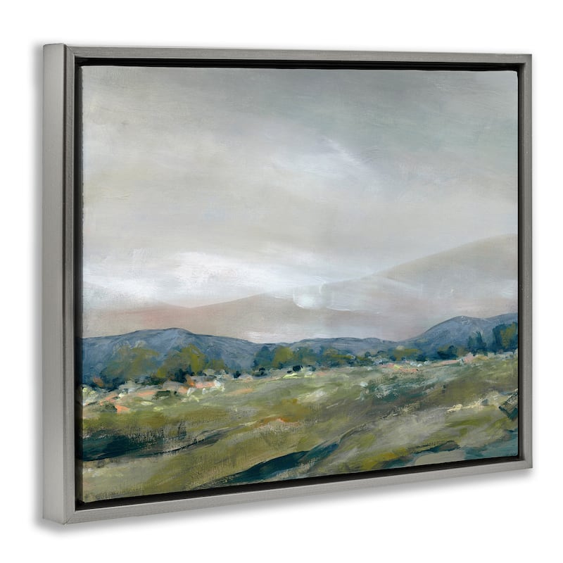 Stupell Foggy Morning Mountains Framed Floater Canvas Wall Art Design By Carol Robinson