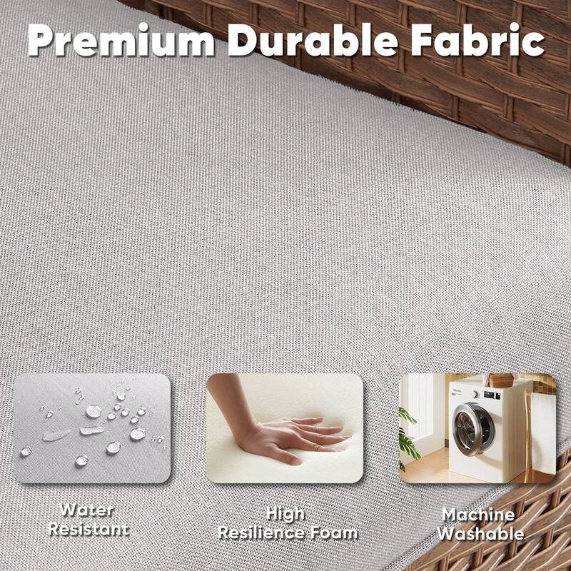 Outside Glider Chair with Cushion Yellow-Beige - Yellow