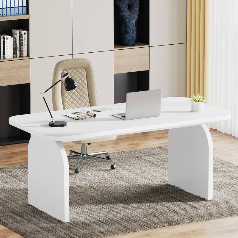 63-Inch Executive Desk, Rectangular Large Office Computer Desk Workstation