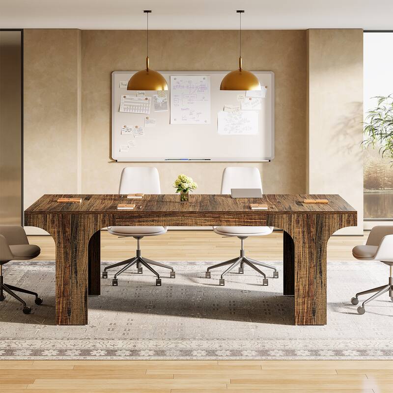 Large Executive Conference Table, Office Meeting Table, Boardroom Computer Writing Desk Workstation Accent Table