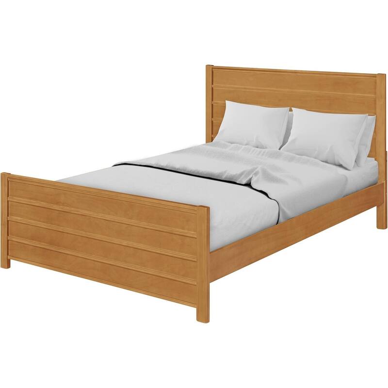 King Platform Bed Frame - Modern Low Profile Design, Solid Wood Slat Support, Easy Assembly, Oak Finish