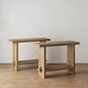 preview thumbnail 25 of 33, Nathan James Virgo Farmhouse 2-Tier Console Table in Wire-Brushed Wood Finish Light Brown Set of 2