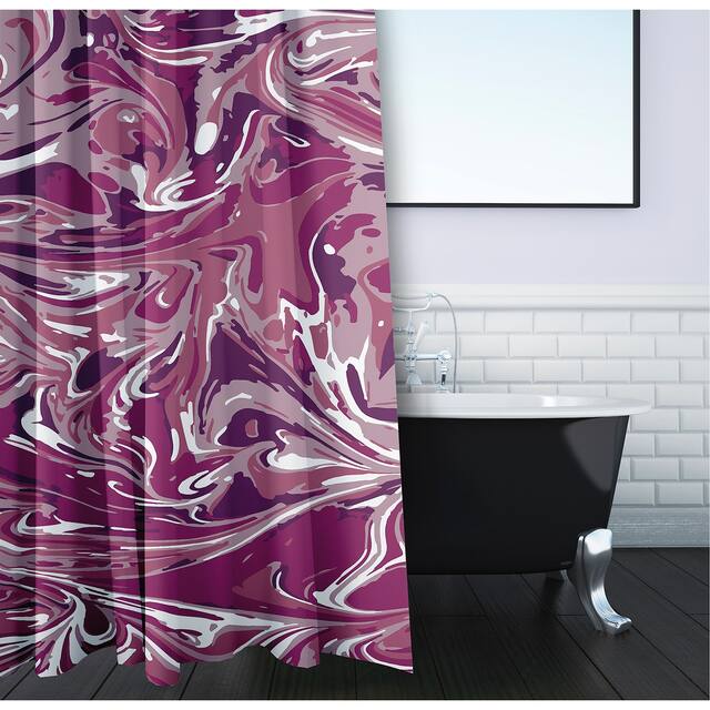 71 x 74-inch Melange Geometric Print Shower Curtain
