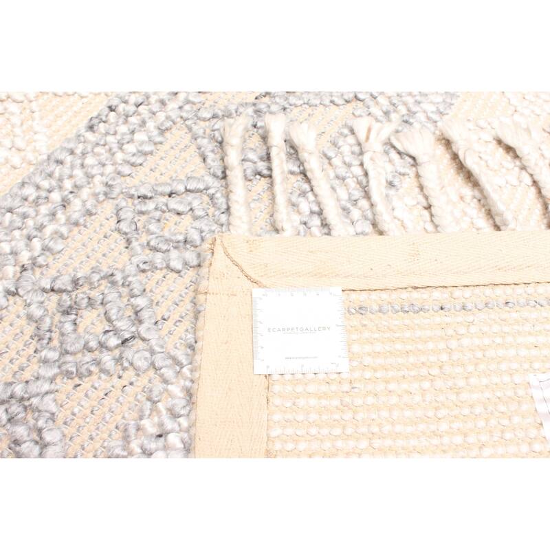 ECARPETGALLERY Braid weave Sienna Grey Wool Rug - 5'3 x 7'5