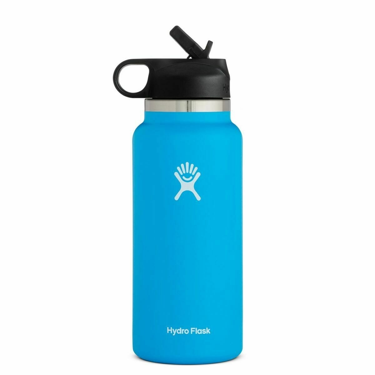 Hydro Flask 2.0 Wide Mouth Water Bottle with Straw Lid 40oz Pacific