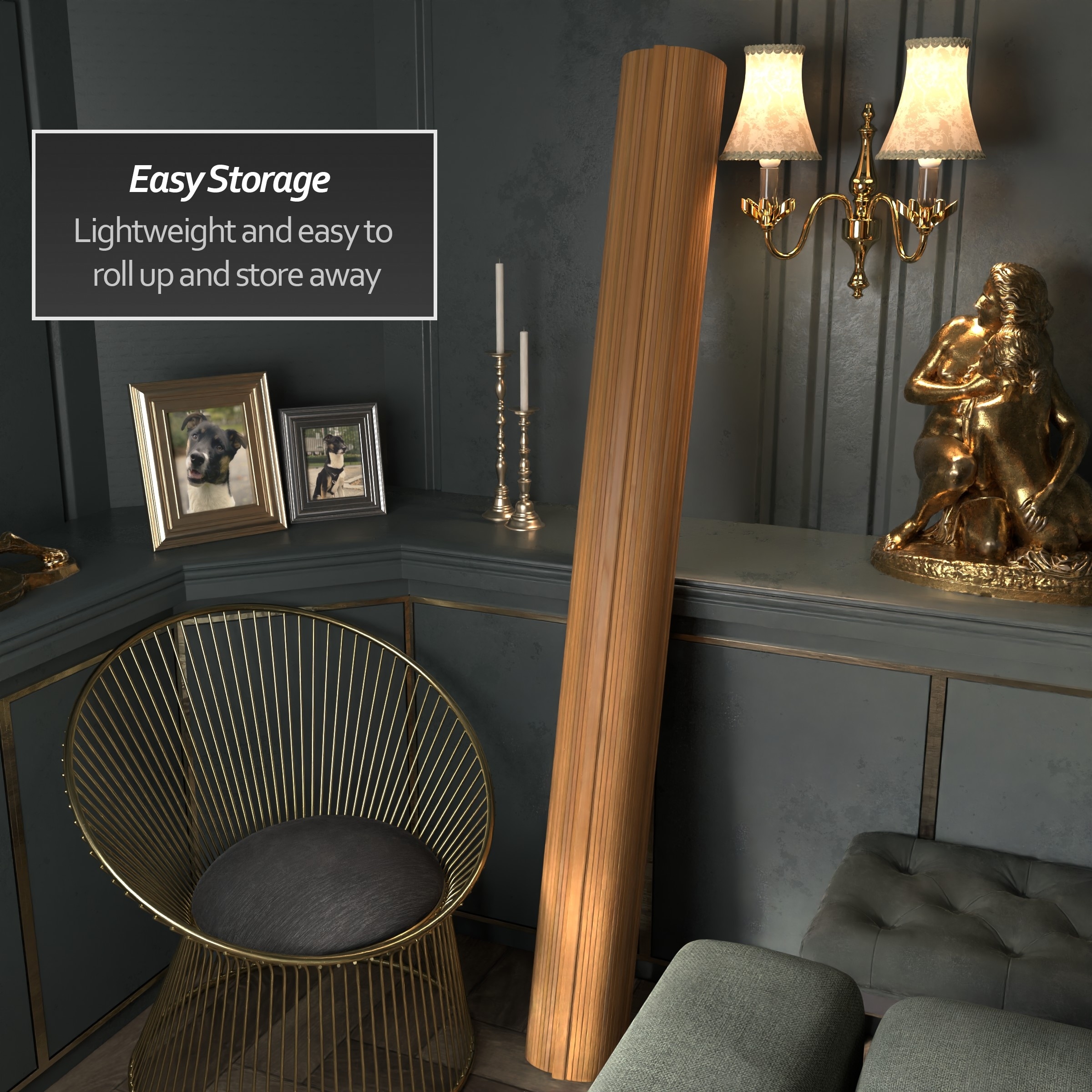 Handmade Bamboo Wave 6-foot Screen (China) - On Sale - Overstock