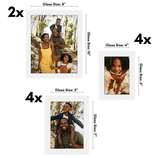 Americanflat Set of 10 Picture Frames - Gallery Wall 8x10, 5x7