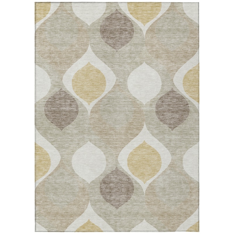 HomeRoots Ogee Transitional Rectangle Outdoor Rug