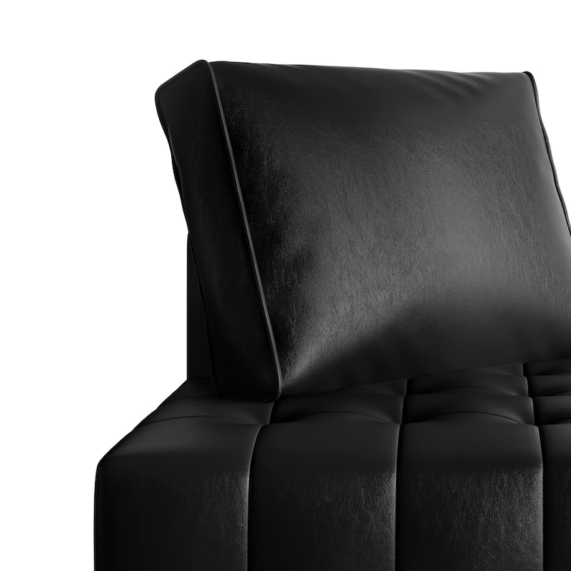 CraftPorch Elegance Button-Tufted PU Upholstered Corner Seat