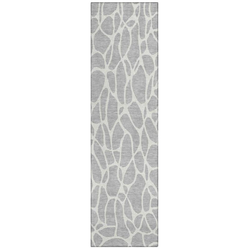 Machine Washable Indoor/ Outdoor Modern Chantille Rug