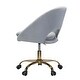 preview thumbnail 77 of 79, Ramona Modern Velvet Height Adjustable 360 Swivel Task Chair with Metal Base by HULALA HOME