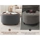 preview thumbnail 32 of 51, Huimo Modern round wooden tray Ottoman with Storage