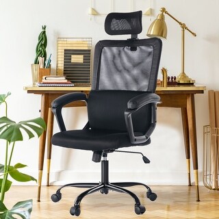 Ergonomic Mesh Executive Chair Home Office Chair with Lumbar Support, Headrest