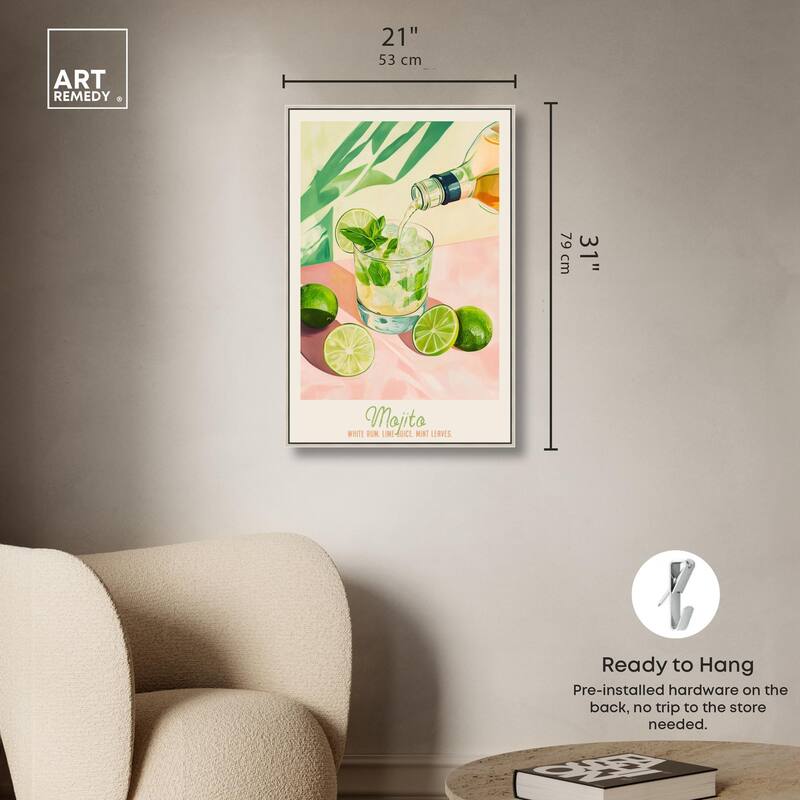 Mojito Recipe Poster Canvas by Art Remedy