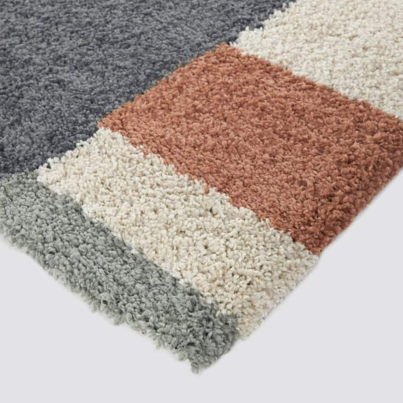 Morant Modern Geometric Modern Shag Area Rug