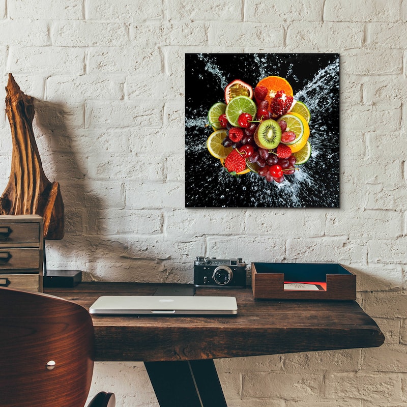 Epic Art 'Fruit Splash III,' Acrylic Glass Wall Art
