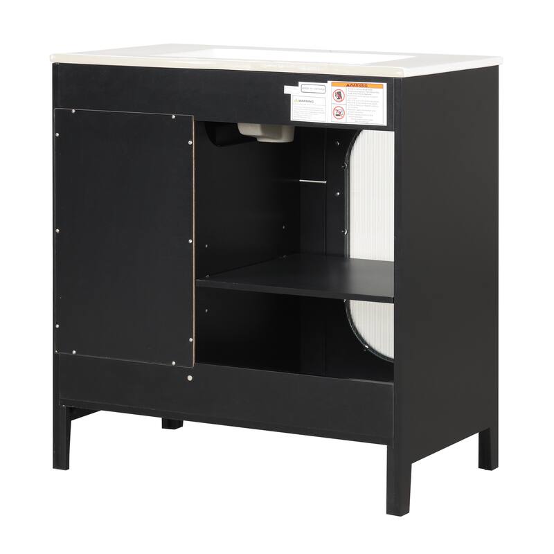 Bathroom Vanity Cabinet 30" Bathroom Vanity with Sink and Two Drawers