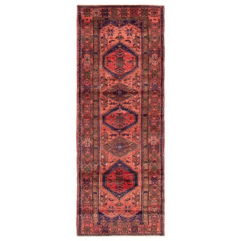 ECARPETGALLERY Hand-knotted Anadol Copper Wool Rug - 4'1 x 10'4 - Dark Copper - 4'1 x 10'4