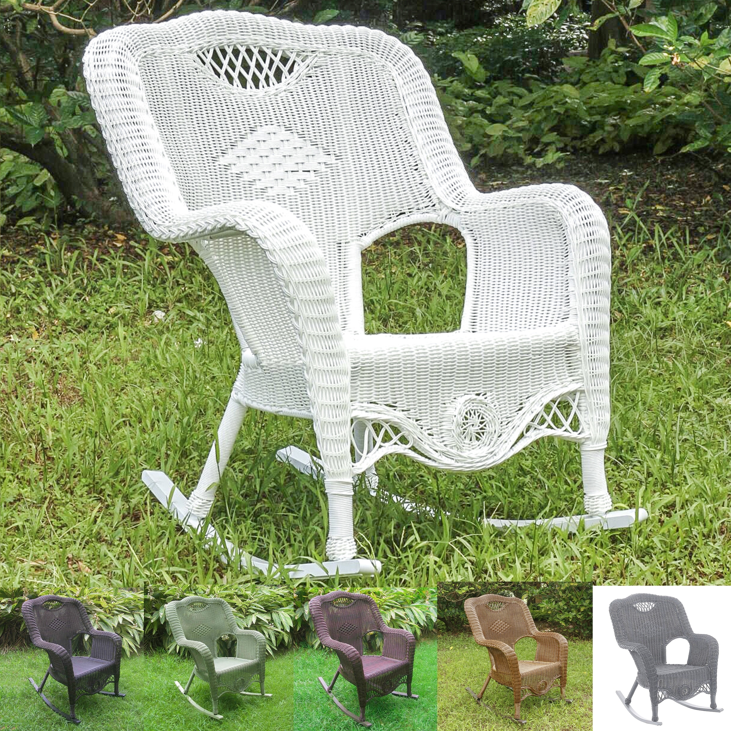 Riviera Resin Wicker/Aluminum Outdoor Rocking Chair Bed Bath