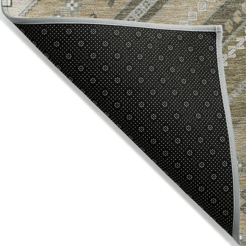Machine Washable Indoor/ Outdoor Global Boho Chantille Rug