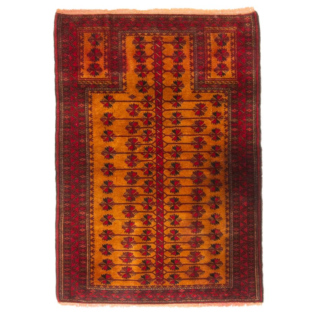 ECARPETGALLERY Hand-knotted Teimani Brown Wool Rug - 2'9 x 3'10