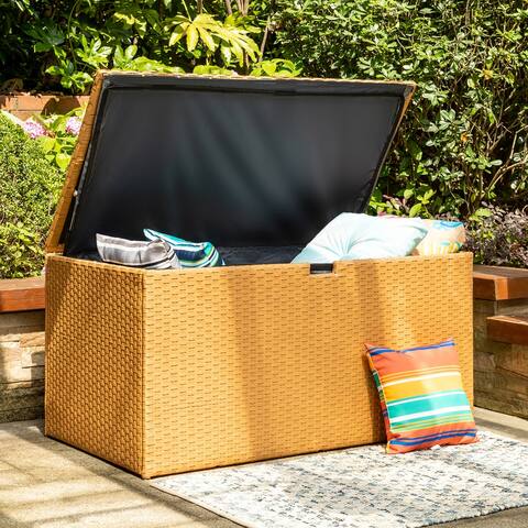 Garden Oversize 142 Gallon Yellow Storage Container Deck Box