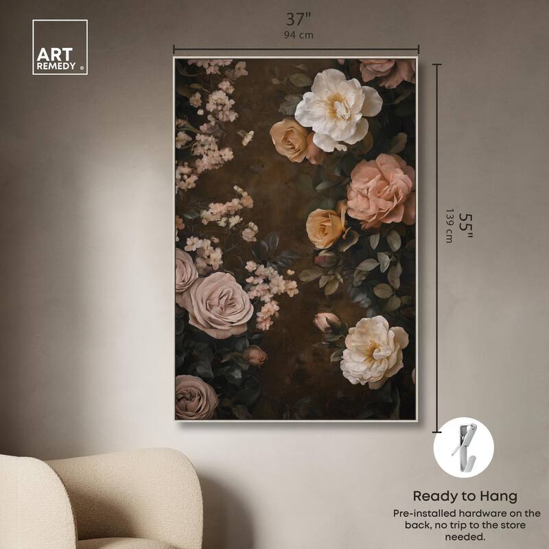 Faded Florals Fable II Canvas by Art Remedy