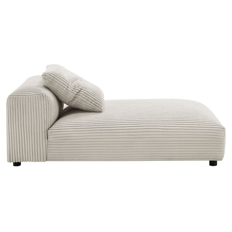Solace 2-Piece Modular Corduroy Upholstered Sectional Sofa With Chaise
