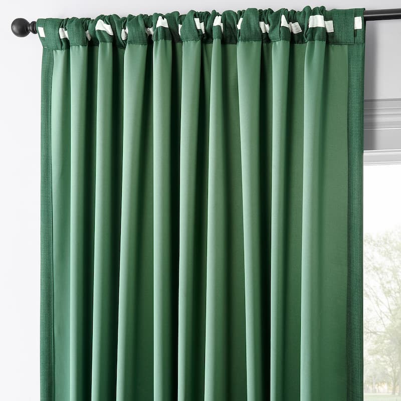 Exclusive Fabrics Faux Linen Extra Wide Room Darkening Curtains (1 Panel)